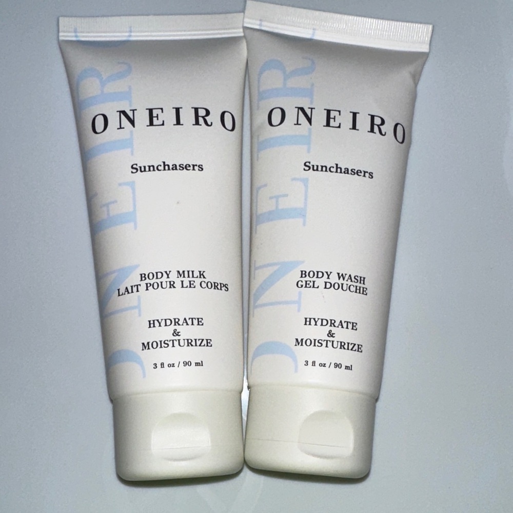 ONEIRO Sunchasers Body Milk and Body Wash Set - White